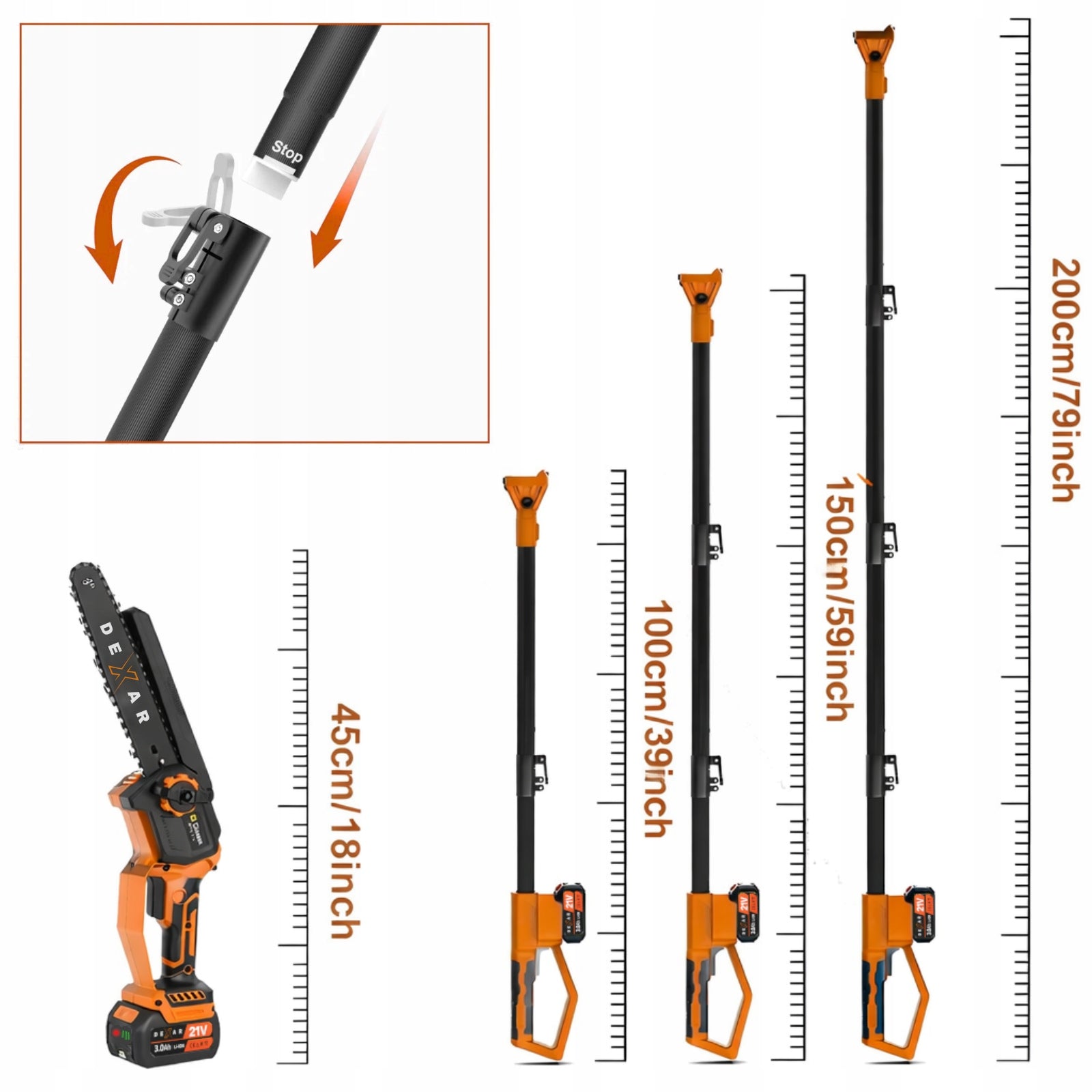 2in1 Cordless Chainsaw ON BOOM Electric Brushless Packaging status original