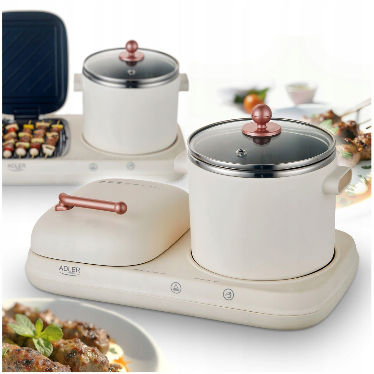 2in1 ELECTRIC GRILL STATION + COOKING POT MULTICOOKER