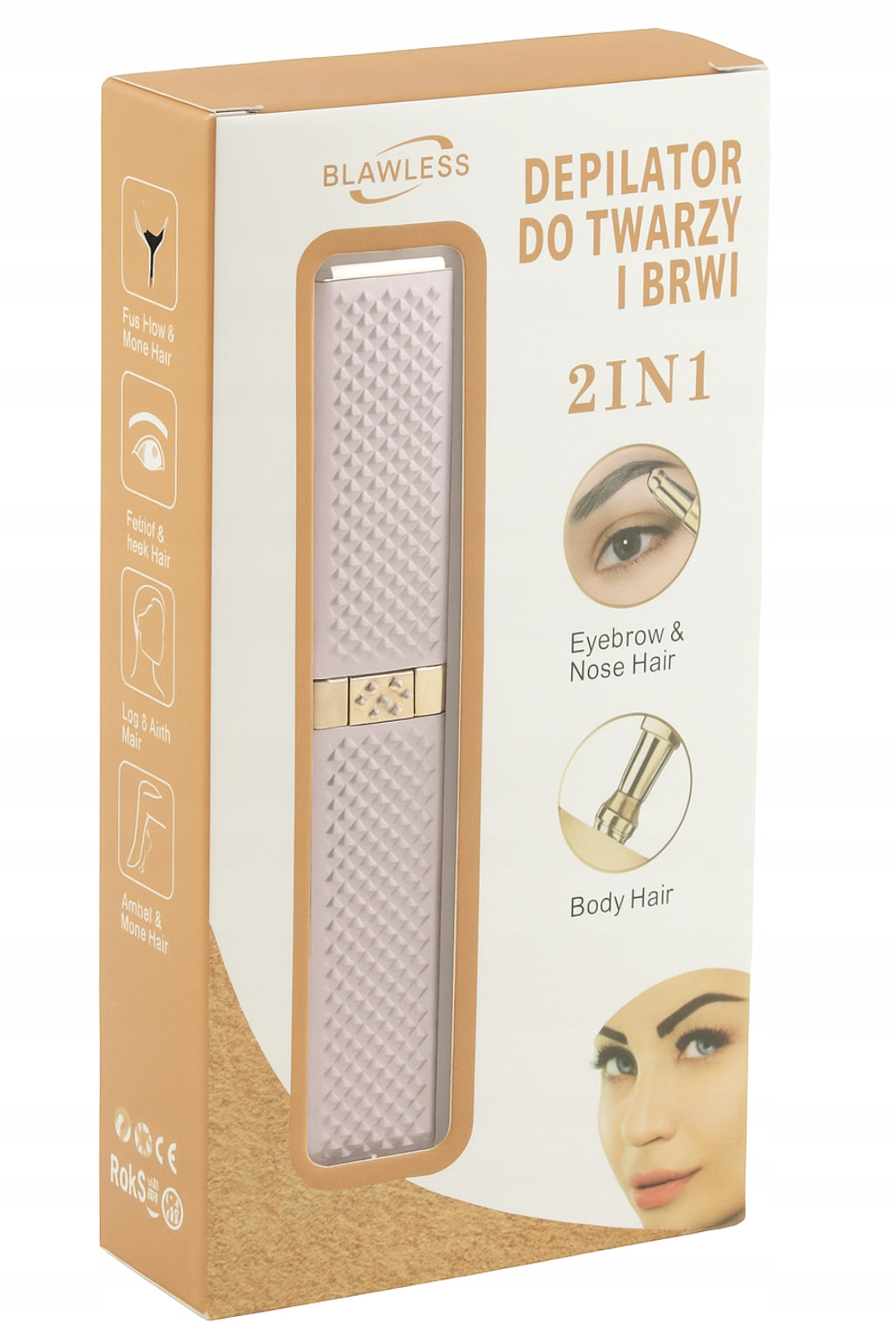 2in1 EYEBROW FACE EPILATOR TRIMMER FOR WOMEN BIKINI SHAVER MIN Packaging status original
