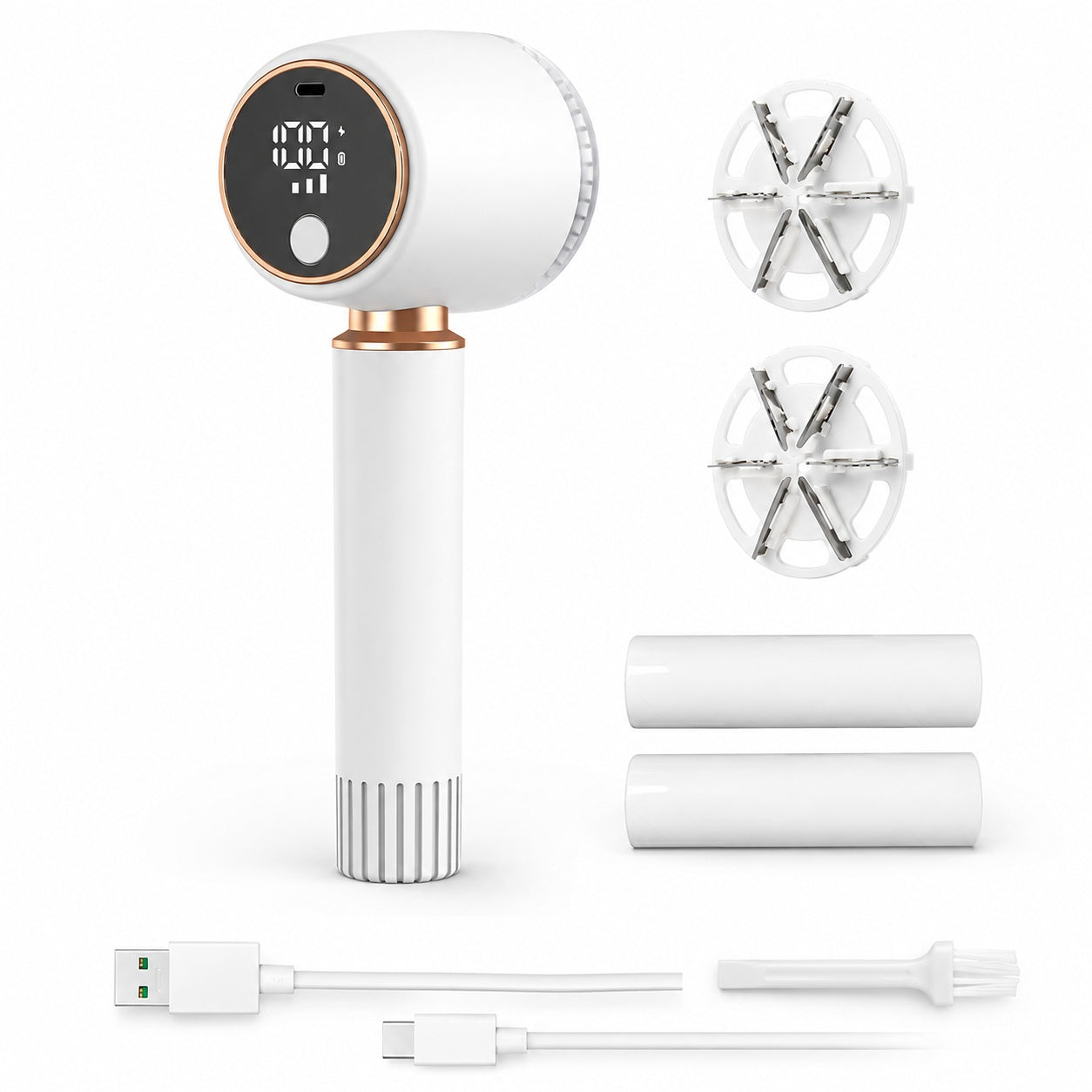 2in1 LED Removal Machine 6 Blades Shaver with Fabric Roller
