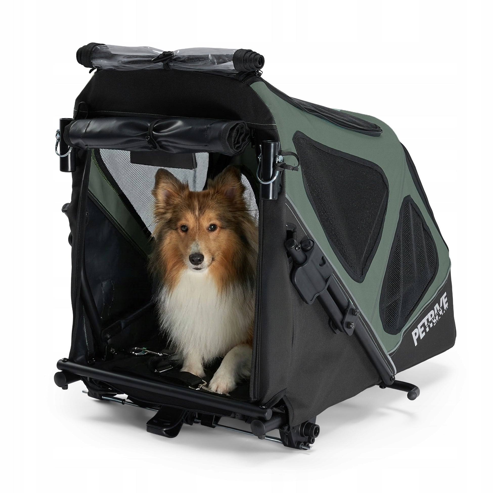 2in1 PETRIVE Dog Bicycle Trailer Large Transporter Cage Up to 30kg Manufacturer code PTTRGGB00000DK1