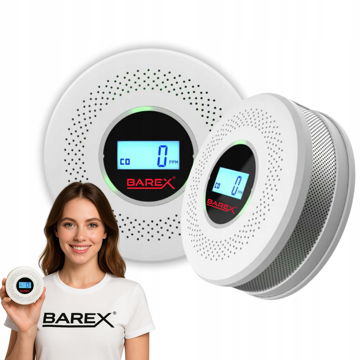 2in1 Smoke and Carbon Monoxide Detector with LCD Display