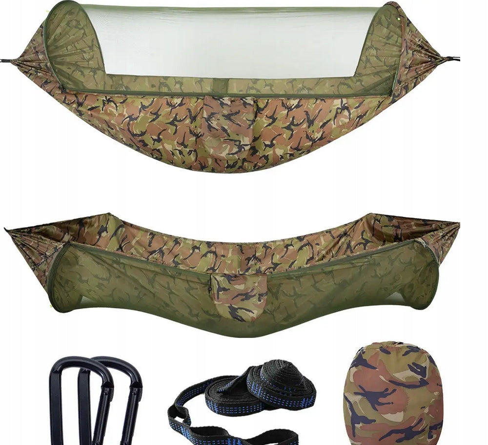 2in1 TOURIST HAMMOCK MOSQUITO NET HANGING TENT SURVIVAL 260cm 750g For Fishing