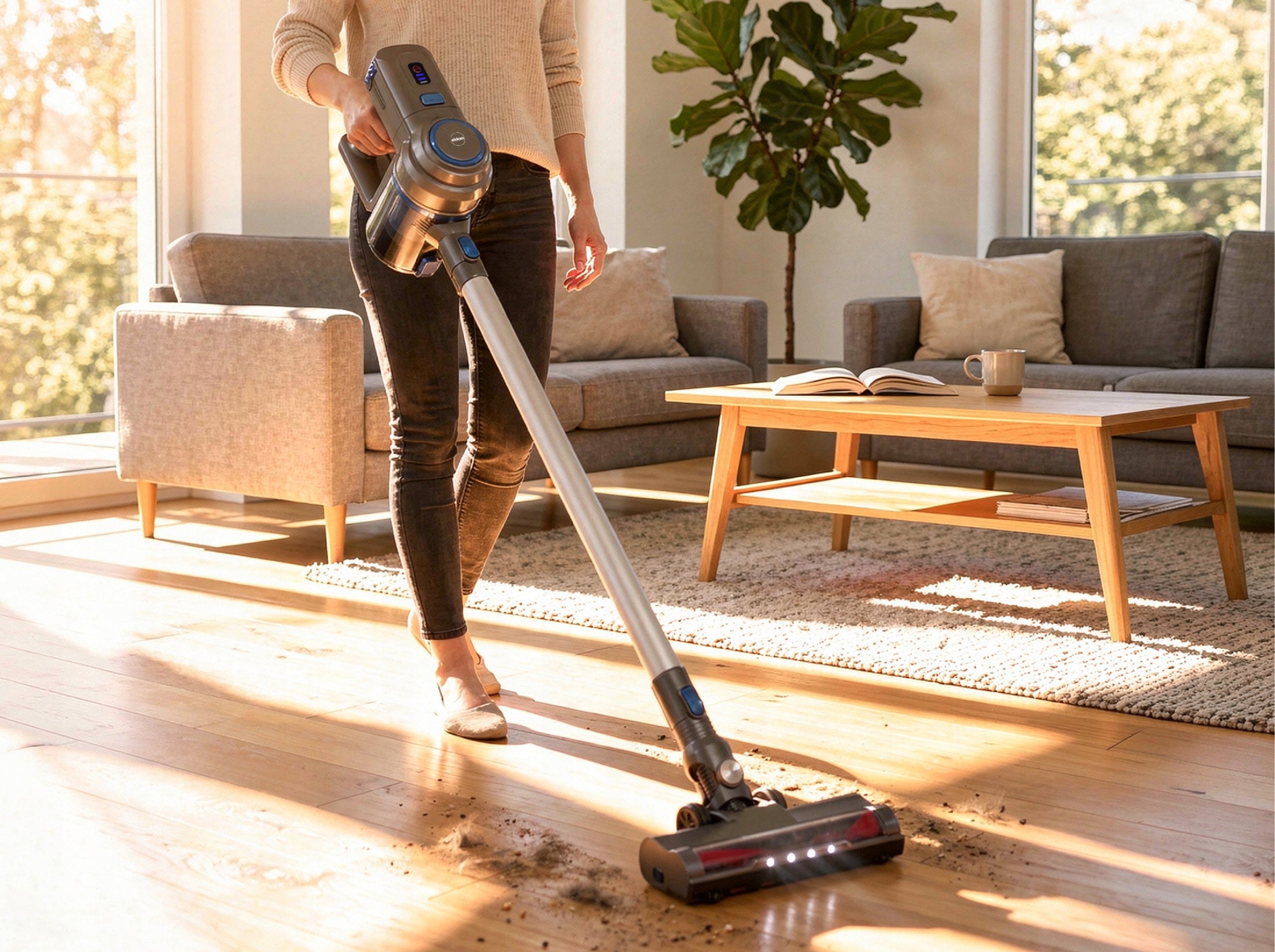2in1 WIRELESS VERTICAL VACUUM CLEANER BLDC 280W HEPA LED CORDLESS OB220 Packaging status original