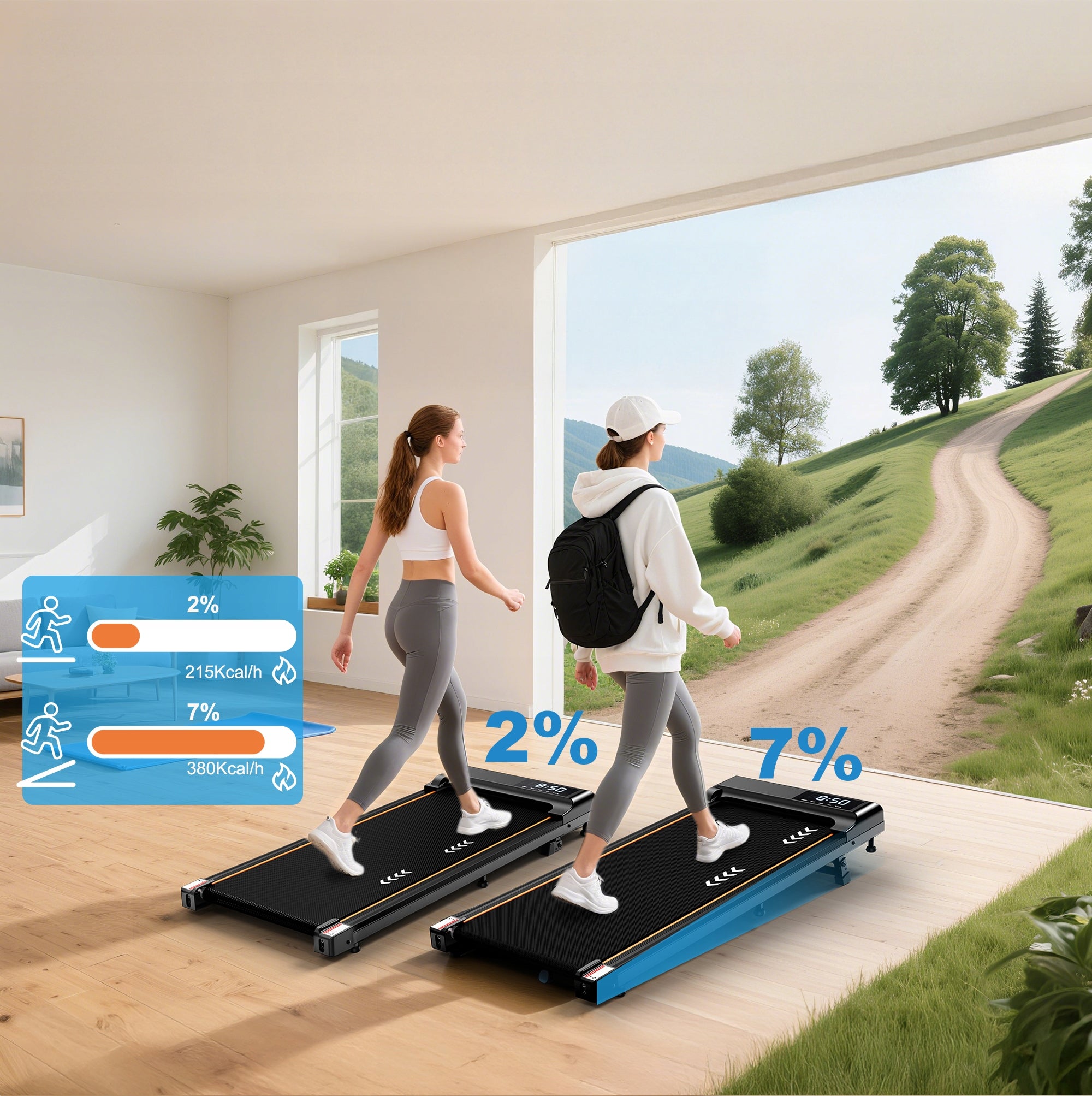 2in1 electric desk treadmill, 1-6 km/h, shock absorption, for home and office Manufacturer code B0DK9BKHZ7