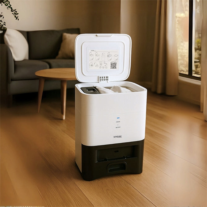 2in1 mopping robot with HYGSE movo station. 180 min work, powerful Power 36 W