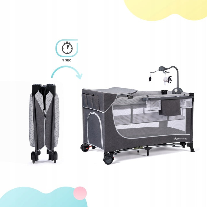 2in1 travel cot + accessories Kinderkraft Leody Brand Kinderkraft