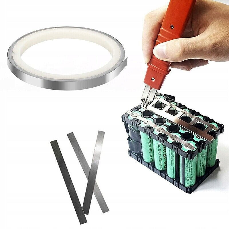 2x 10m Nickel Welding Tape Cells 8mm x 0,1mm Batteries included no