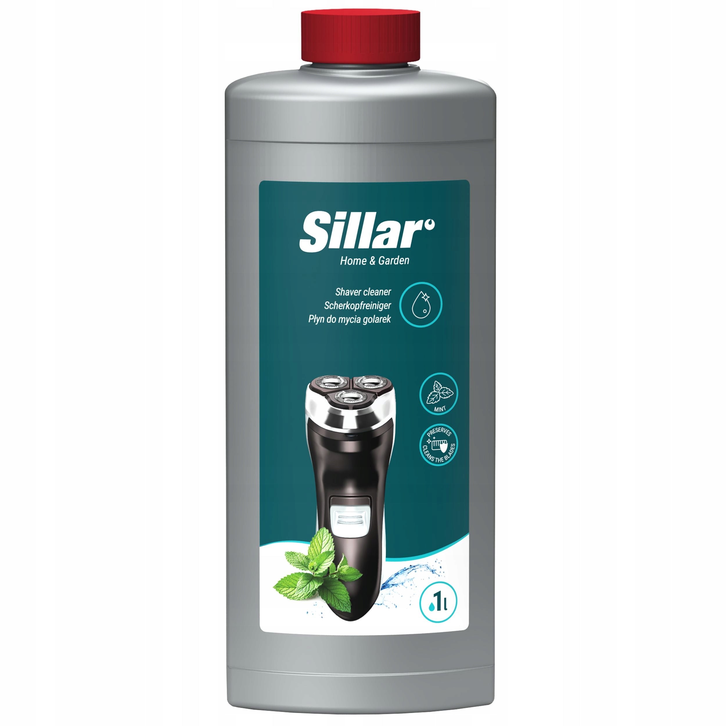 2x 1l Sillar Shaver Cleaner mint liquid cartridge for cleaning shaver heads Manufacturer code 2_SIL070-MINT