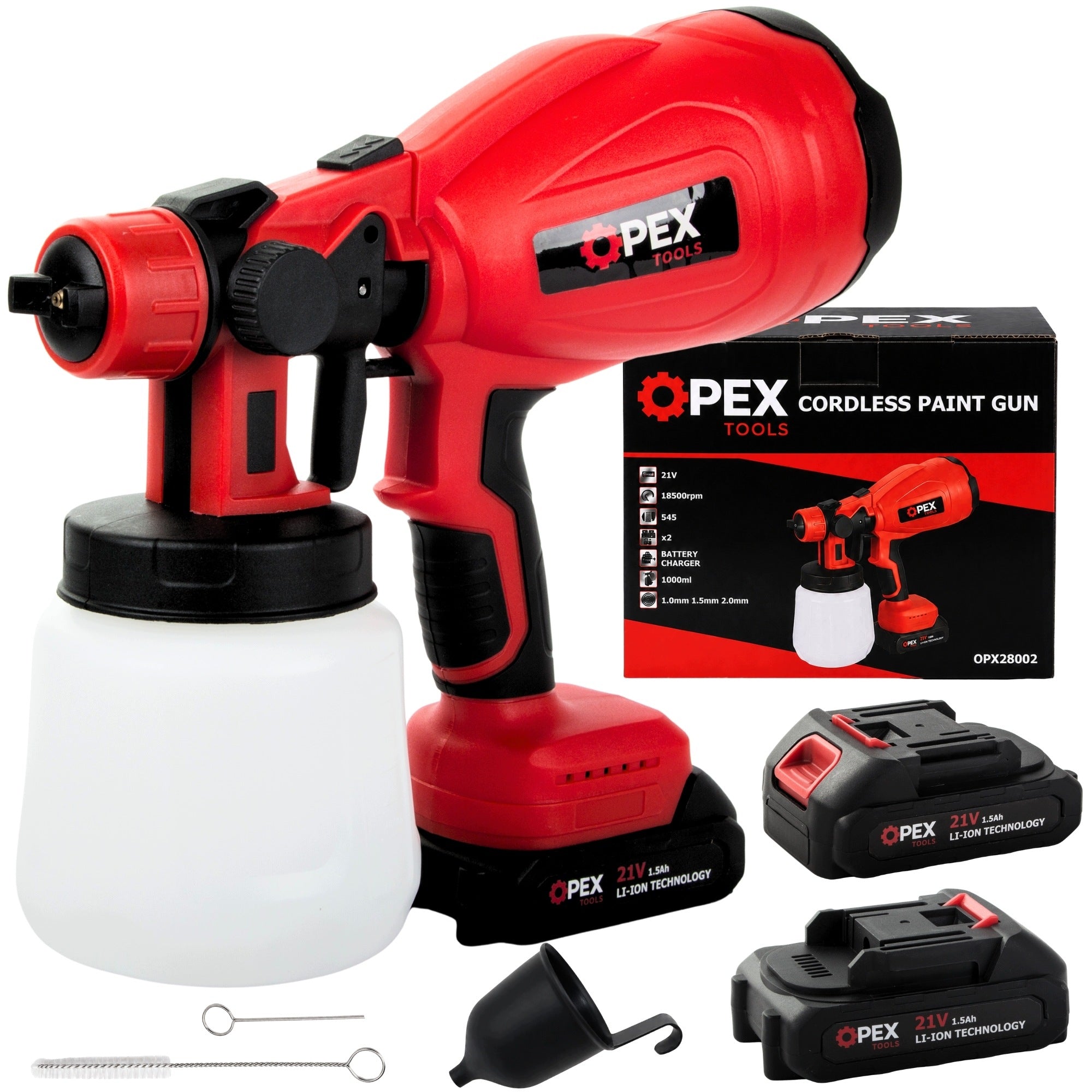 2x 21V CORDLESS PAINT GUN SPRAY PAINT SPRAY UNIT