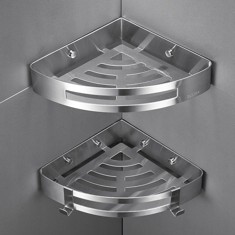 2x BATHROOM SHOWER SHELF SILVER MAT Stainless Steel Packaging status original