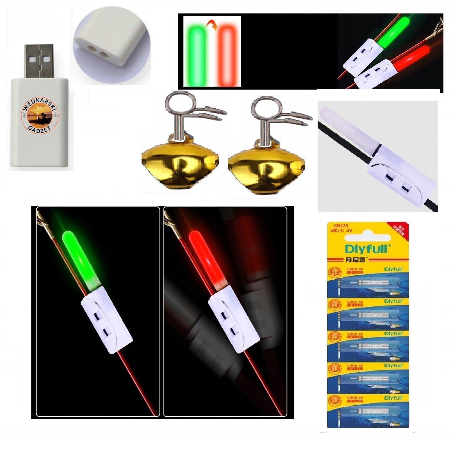2x BEACON - Motion Sensor Color Changing + Bells Charger 5 Batteries