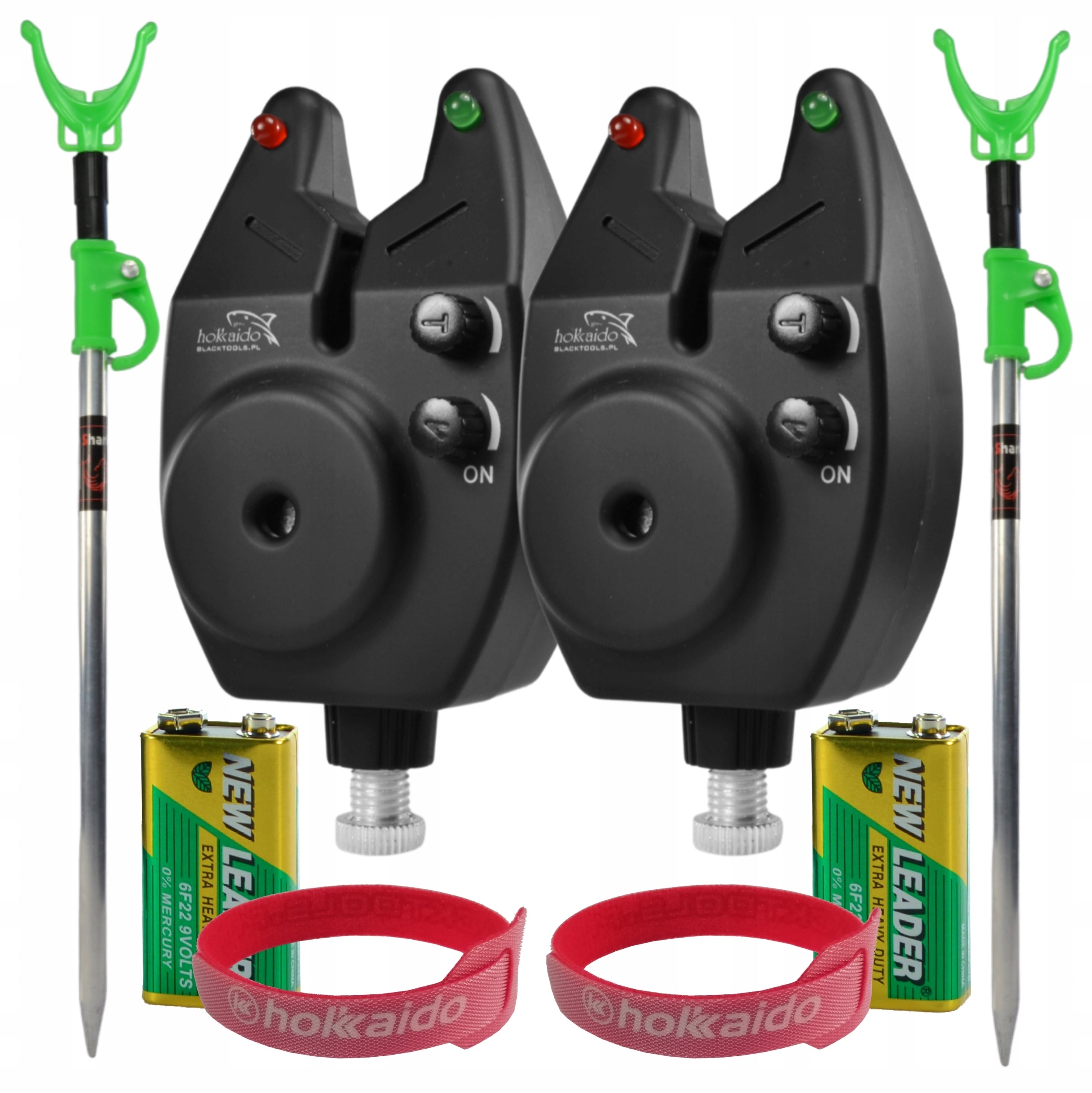 2x BITE BEACON 2x Stand 2x batteries + HOKKAIDO PREMIUM LINE