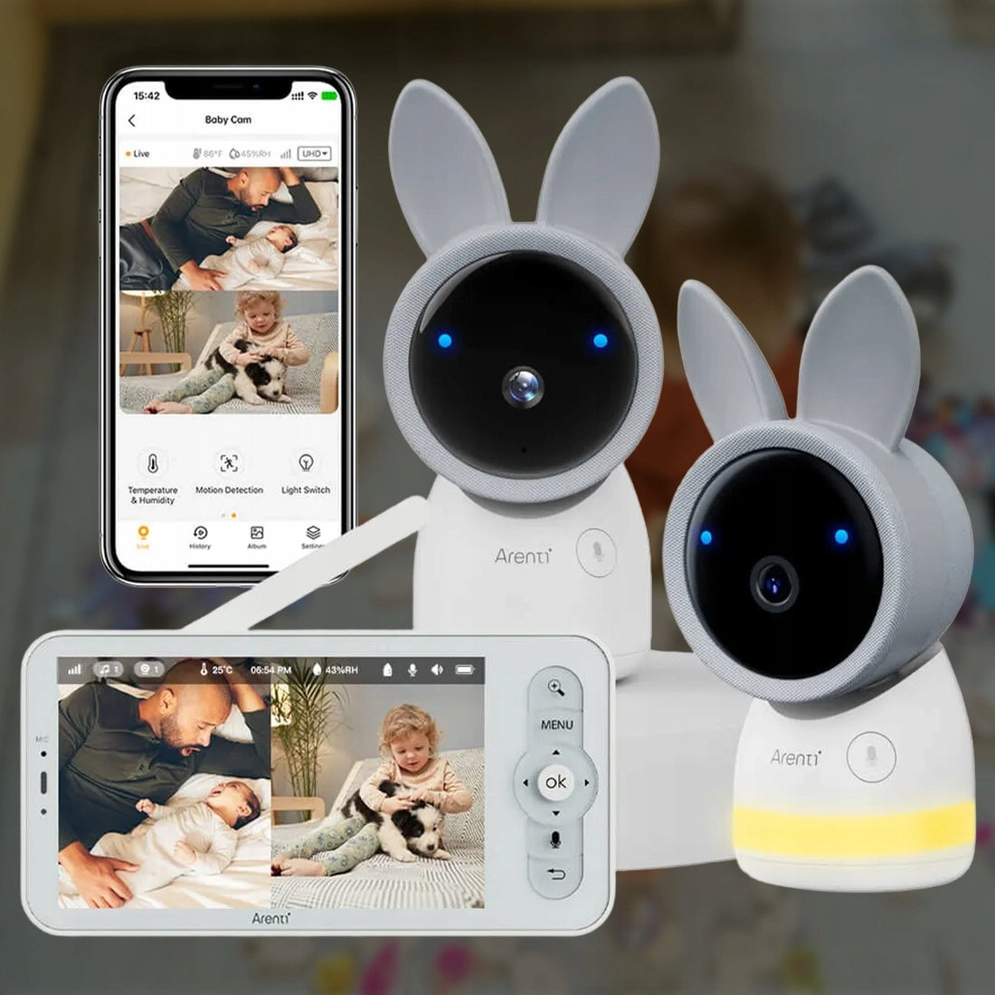 2x Baby Monitor Wi-Fi 2K Set Crib Camera Arenti AInanny EAN (GTIN) 6974935721795