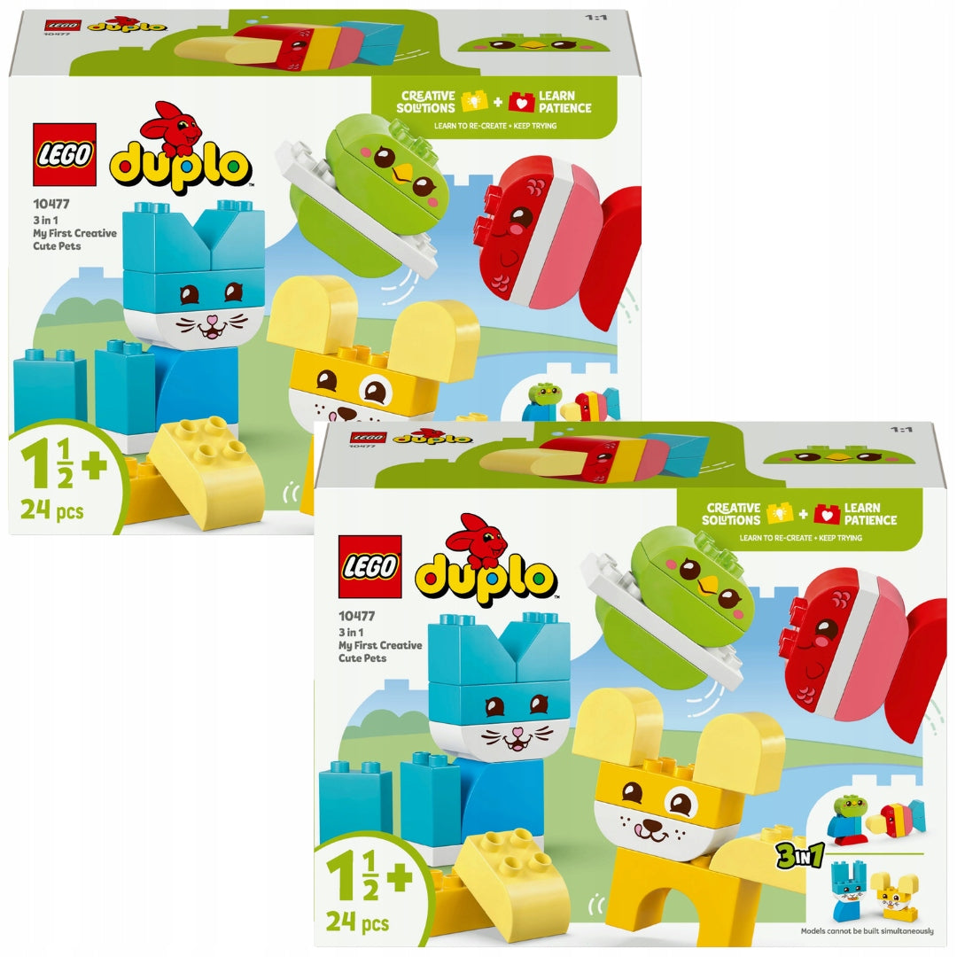 2x Blocks LEGO DUPLO 10477 creative 3-in-1 animals, set for children