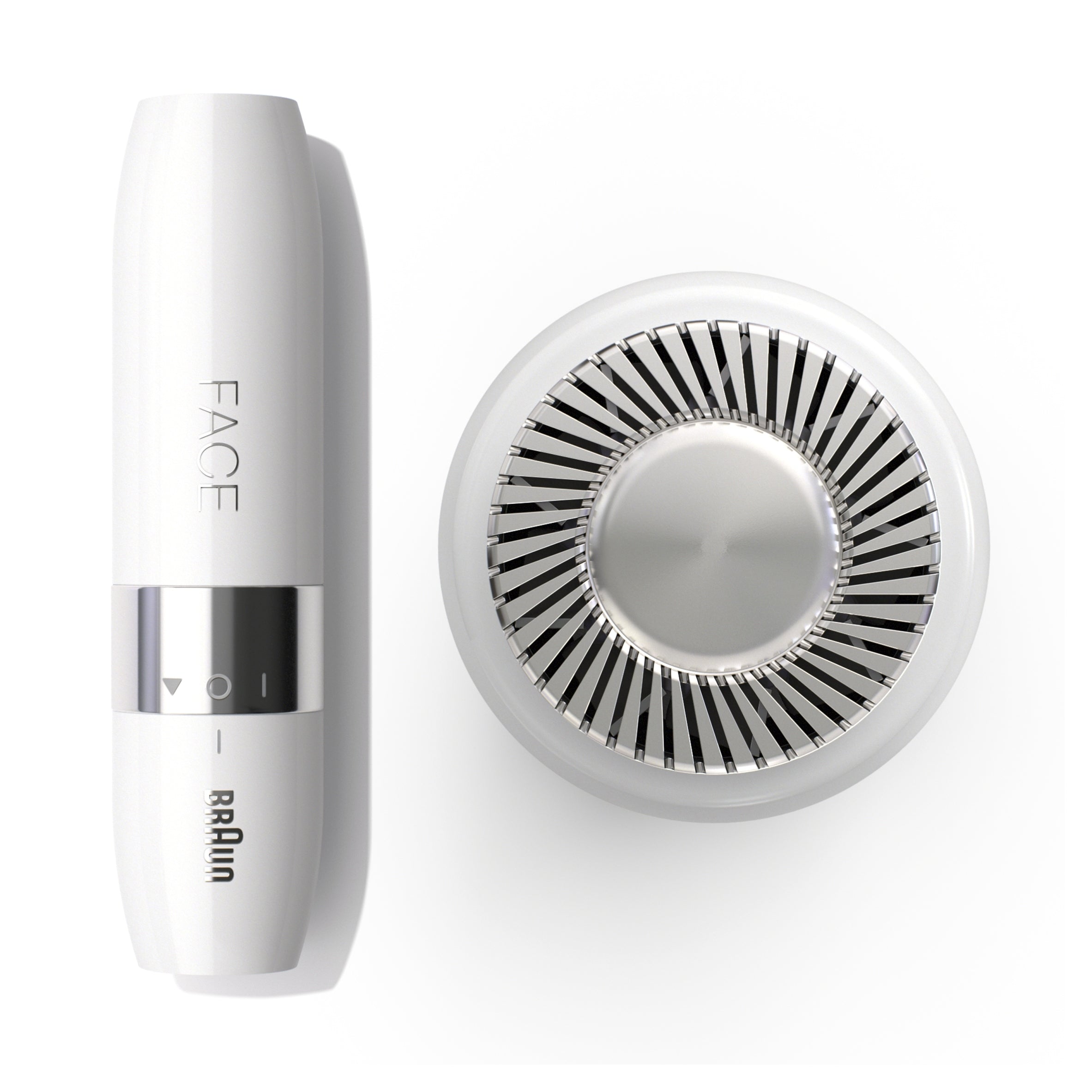 2x Braun Face Mini Fs1000 Face Shaver For Women White Brand Braun