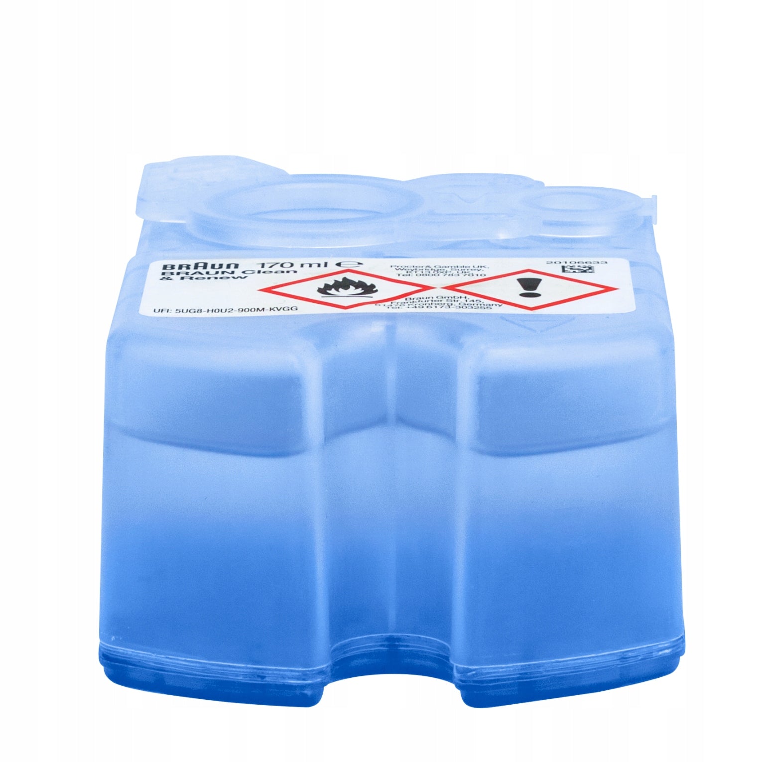 2x CARTRIDGE CLEANING LIQUID FOR SHAVERS BRAUN CCR CLEAN & RENEW REPLACEABLE Manufacturer code CCR2