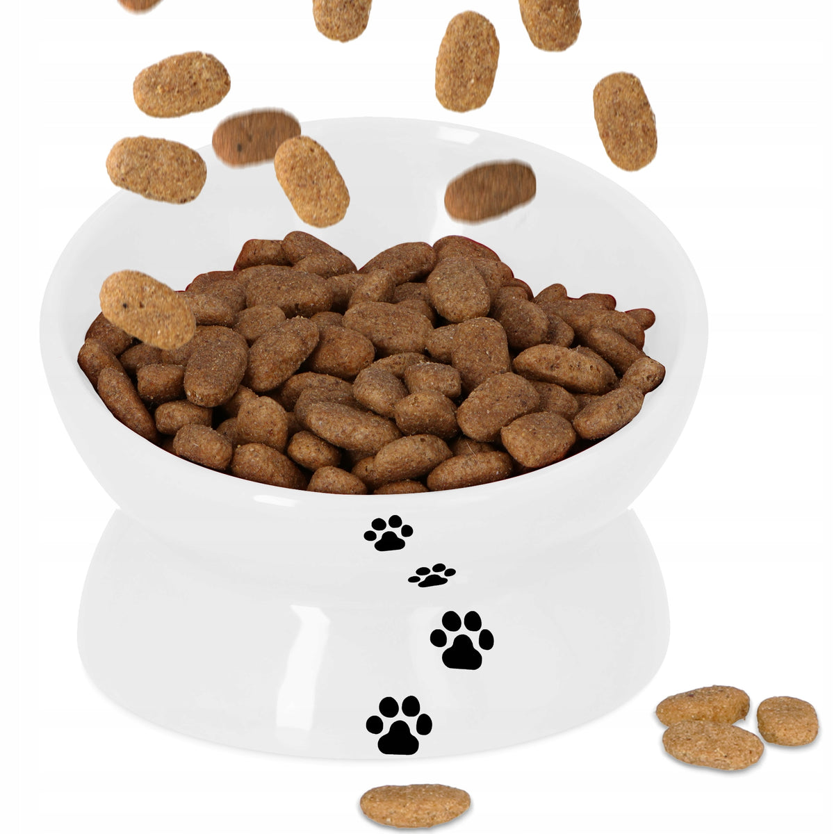 2x CAT DOG STAND BOWL CERAMIC 0,15l ELEVATED Water Bowl 8K Packaging status original