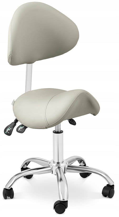 2x Cosmetic saddle chair with swivel backrest adjustable MANNHEIM GRE