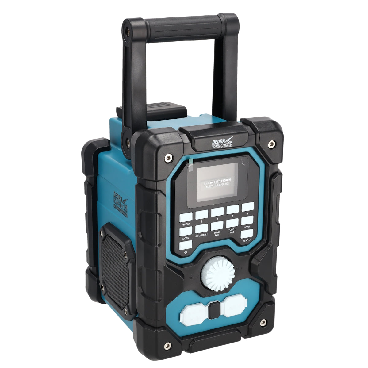 2x DAB+/FM BLUETOOTH 18V USB BATTERY RADIO - DED7006BT Series System jednej baterii DEDRA SAS+ALL