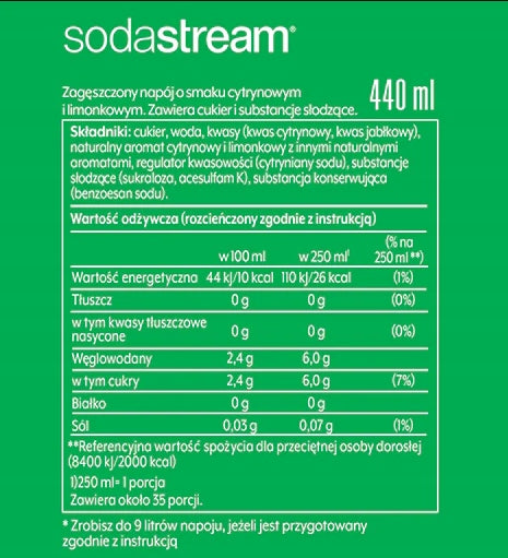 2x DRINK CONCENTRATE FOR SATURATOR 7UP 440ML SODASTREAM SYRUP Packaging status original