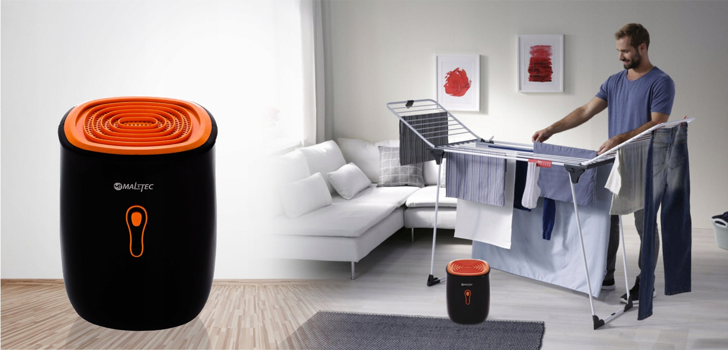 2x Dehumidifier Moisture Absorber Quiet Efficient Maltec 0 8l Black Model DH-800