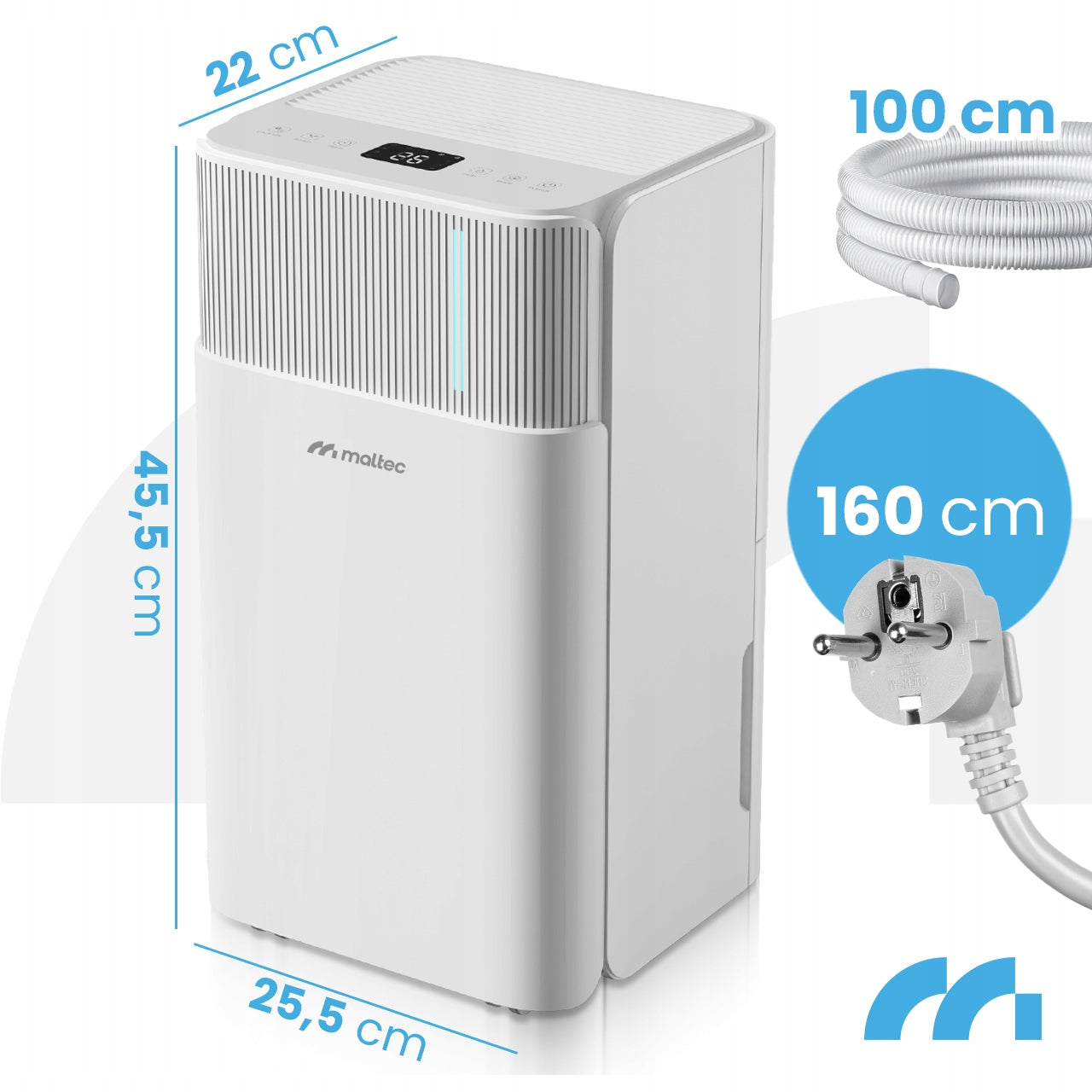 2x Dehumidifier Moisture Absorber Quiet Wifi Timer Hygrostat 12l 24 Model Osuszacz Powietrza DH-12300 Electronic
