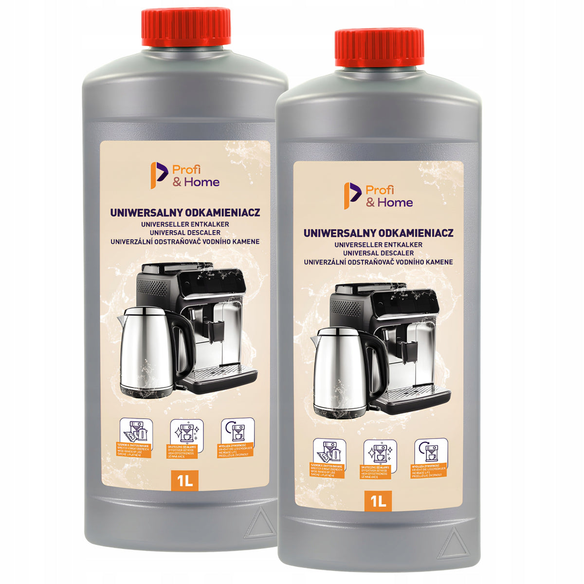 2x Descaler Profi&Home For Kettle Universal Iron 1l