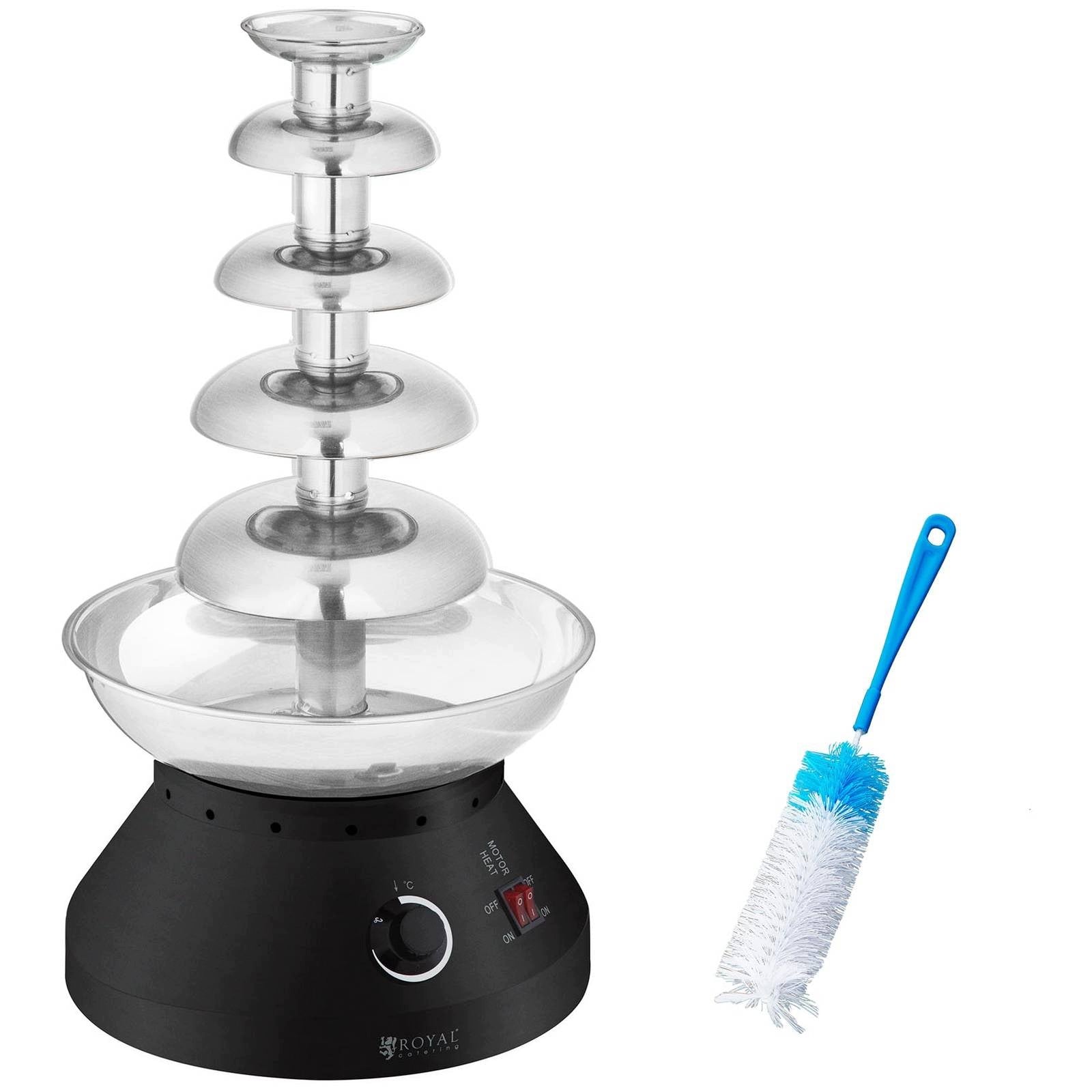 2x Double-decker chocolate fountain for chocolate 5 floors 4 kg