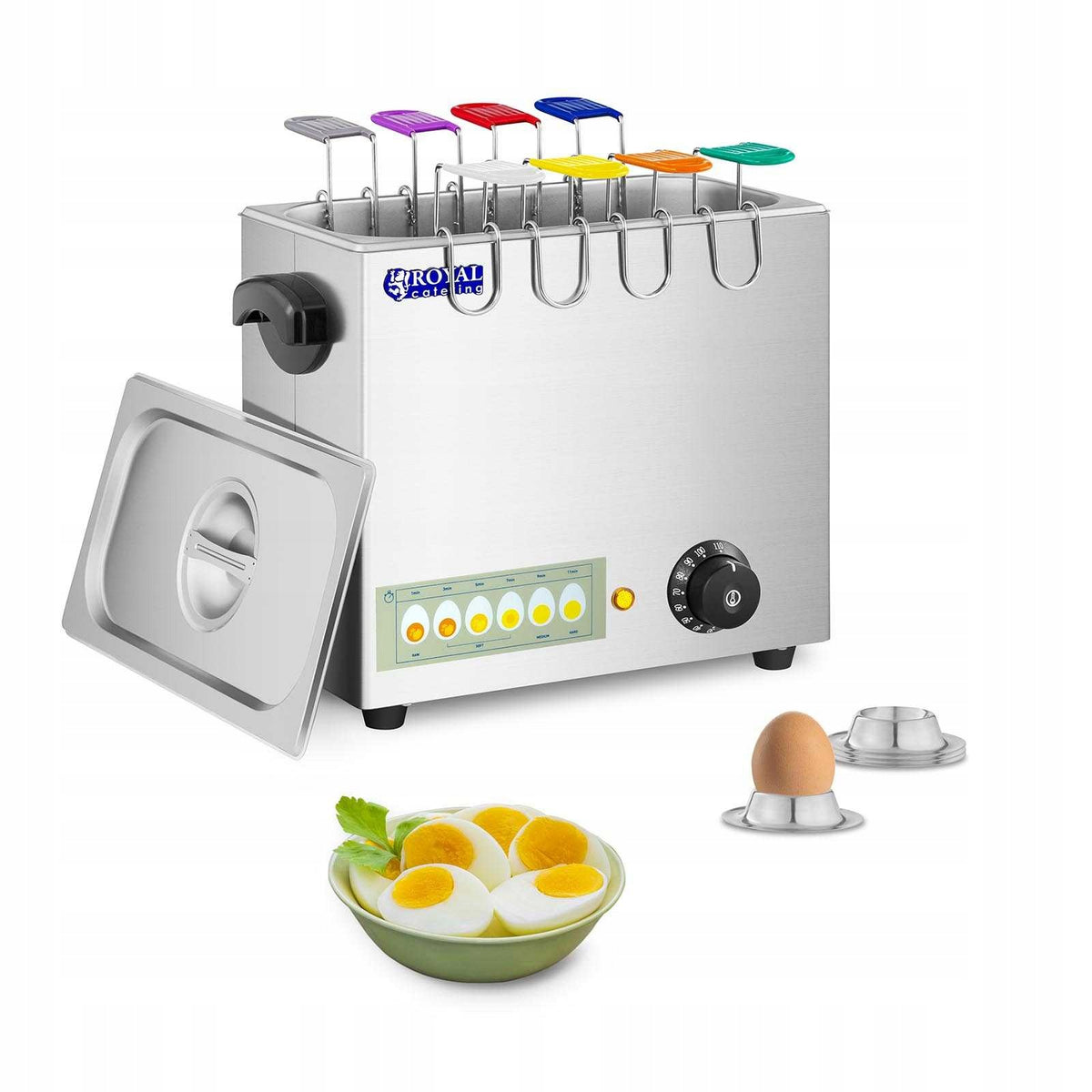 2x EGG COOKER 8 EGGS 2600W TEMPERATURE 30-110°C Brand Royal Catering