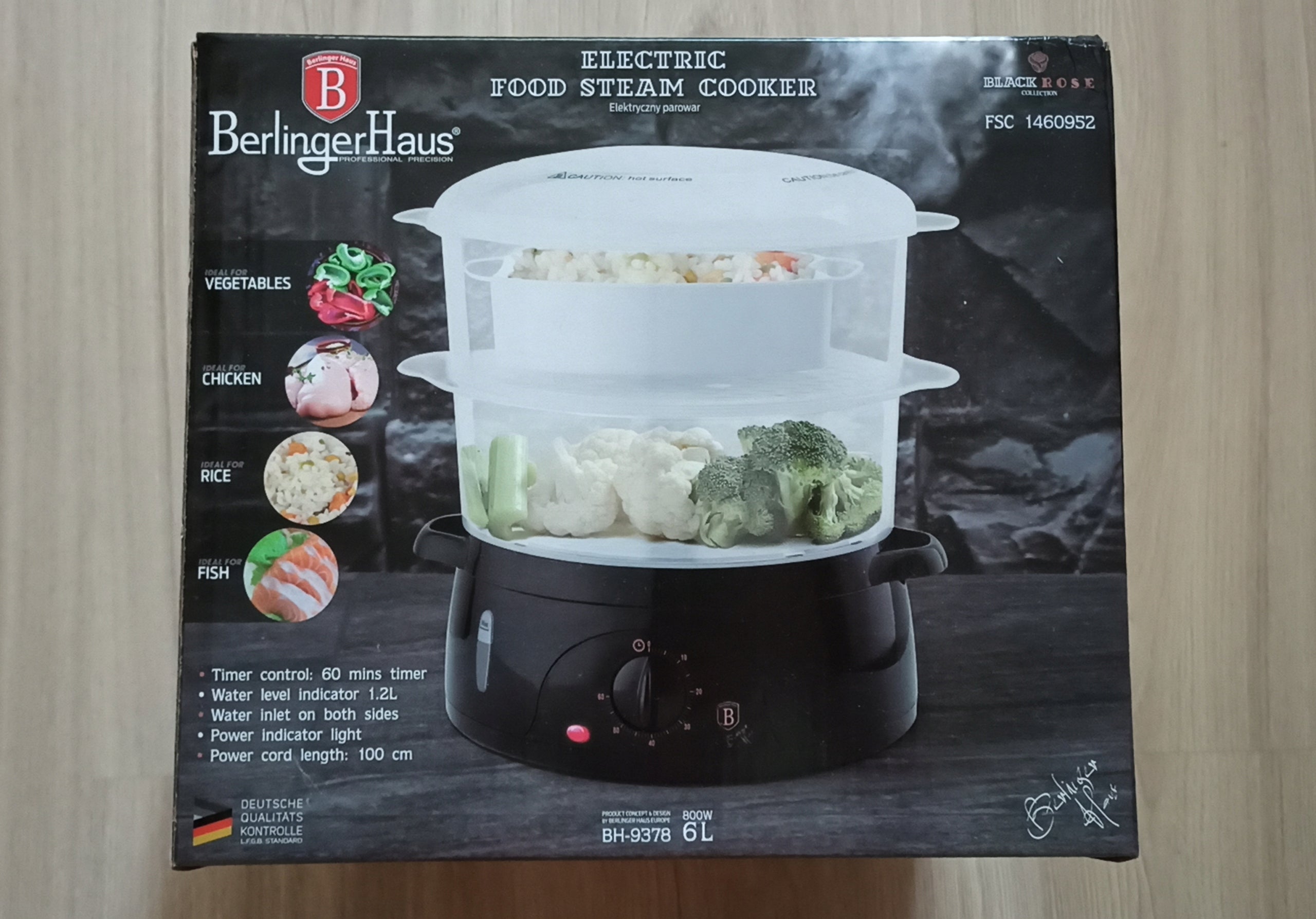2x ELECTRIC STEAMER 6L BERLINGER HAUS BH-9378 Brand Berlinger Haus