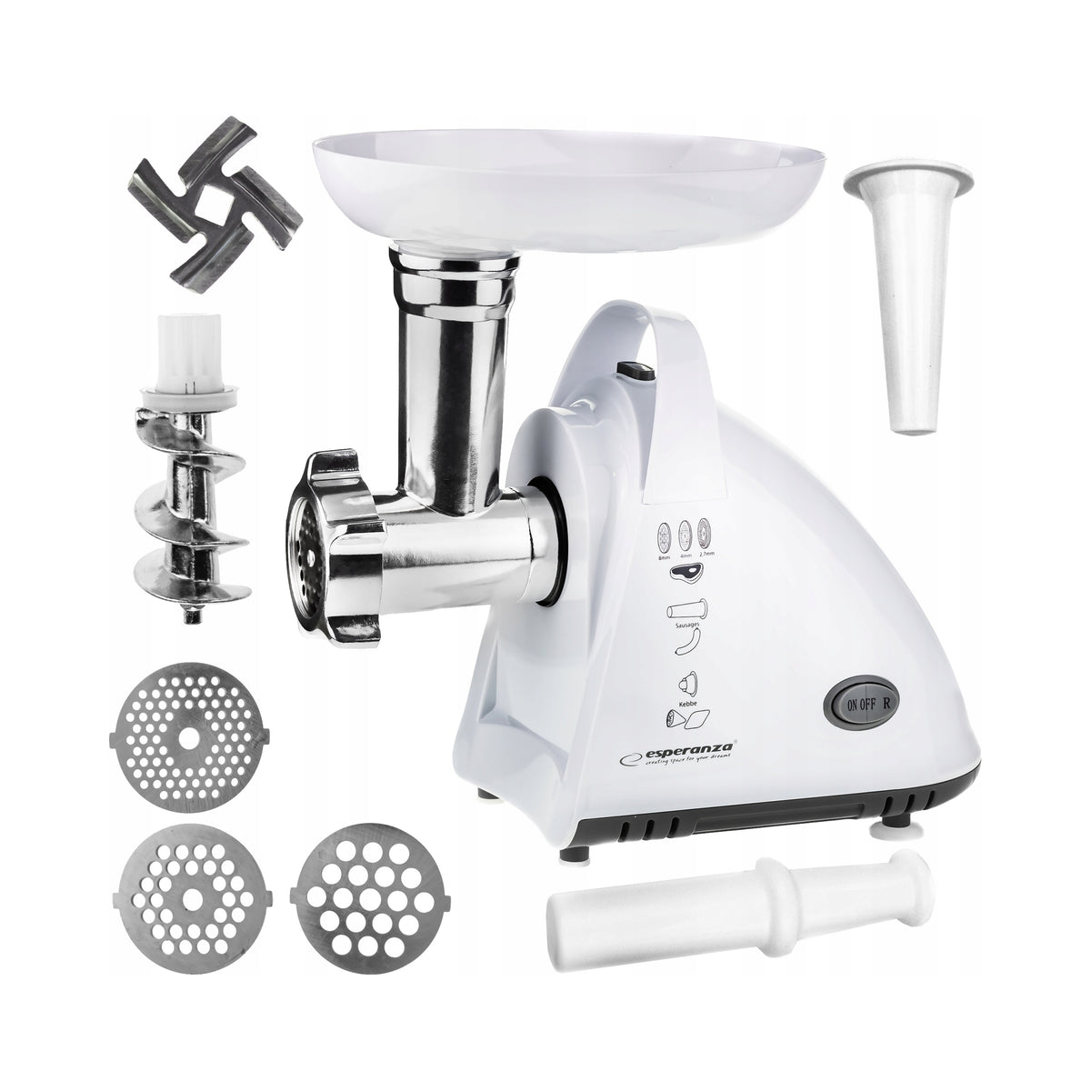 2x ESPERANZA MEAT GRINDER MEATLOAF 2200W EKM031