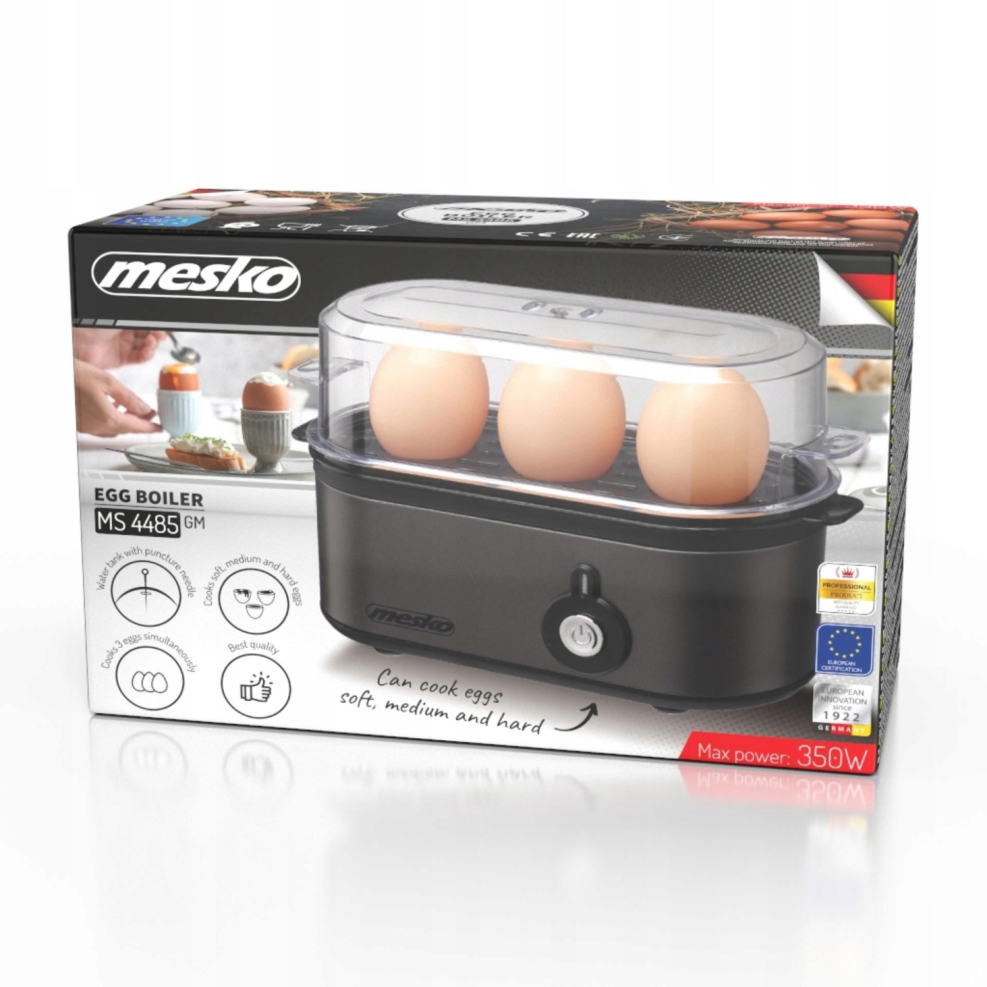 2x Egg Cooker Mesko Ms4485gm Black