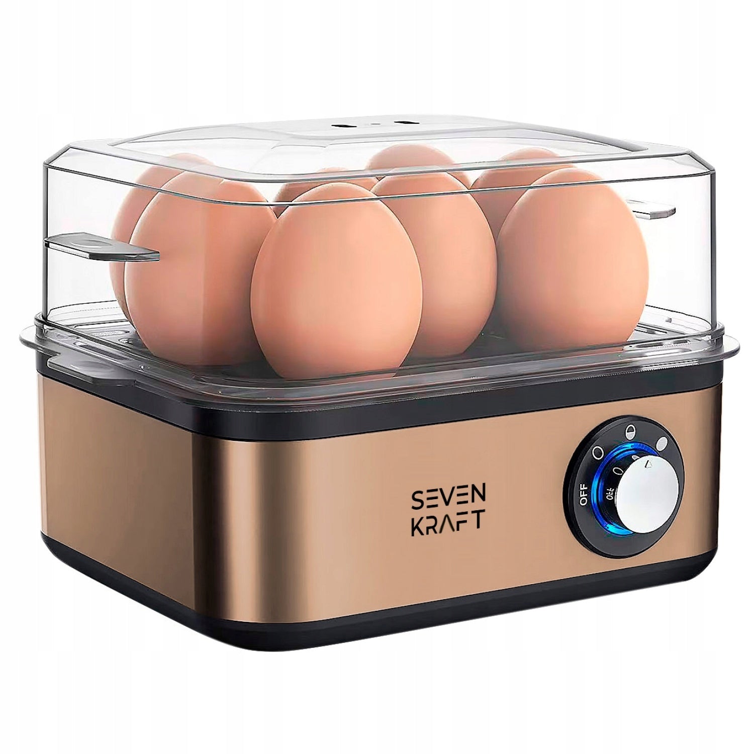 2x Egg Cooker Sevenkraft Sk4539c Zolty Gold