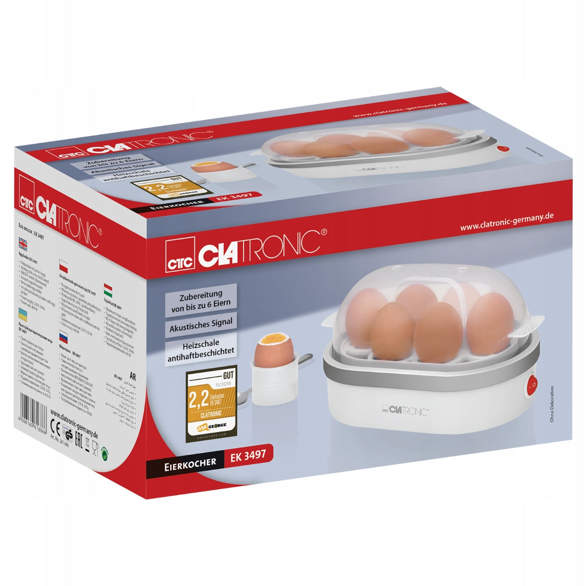 2x Egg cooker Clatronic EK 3497