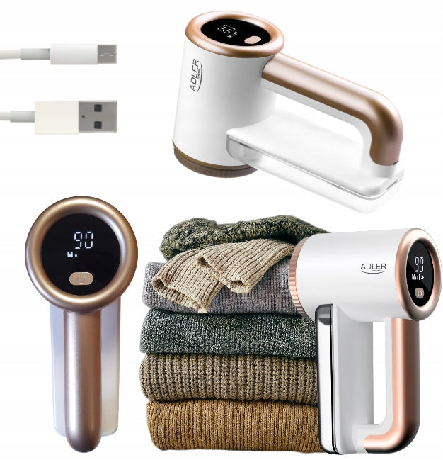 2x Fabric Clothes Shaver Rechargeable LCD Display USB 3 Speeds Packaging status original