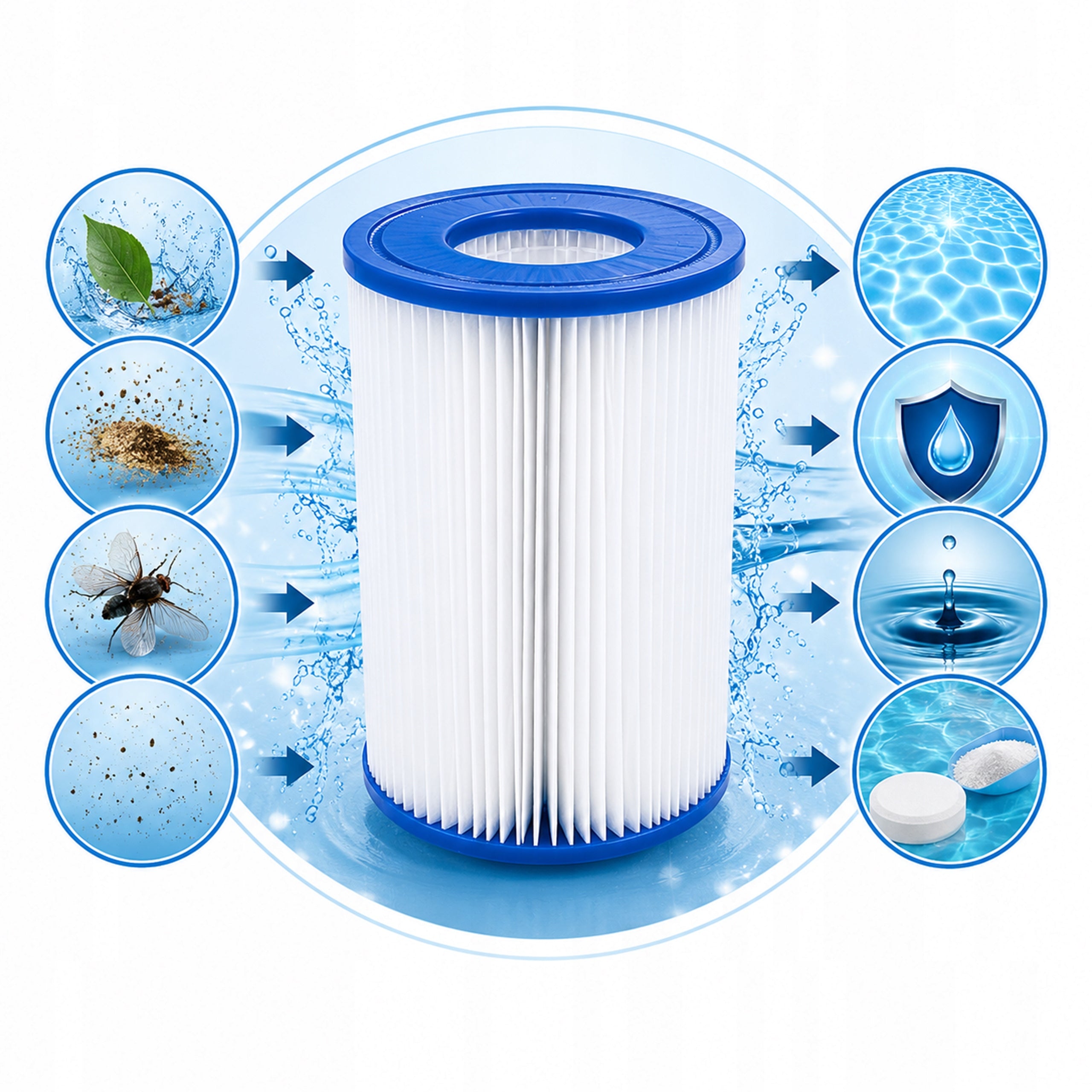 2x Filter for Pool Pump Filters for Pool BESTWAY Type II Manufacturer code 58094