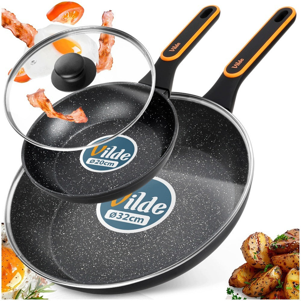 2x GRANITE pan with lid set of pans with lids VILDE 20 23 cm
