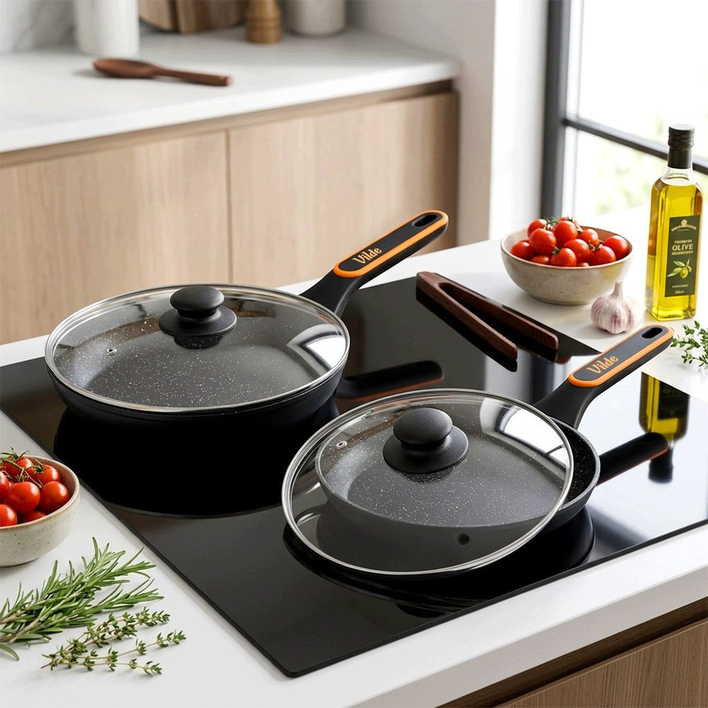 2x GRANITE pan with lid set of pans with lids VILDE 20 24 cm Packaging status original