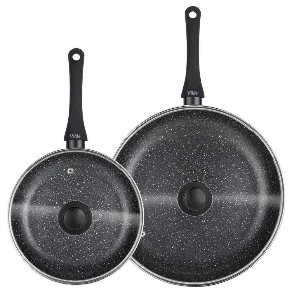 2x GRANITE pan with lid set of pans with lids VILDE 24 32 cm Manufacturer code 5900670119857