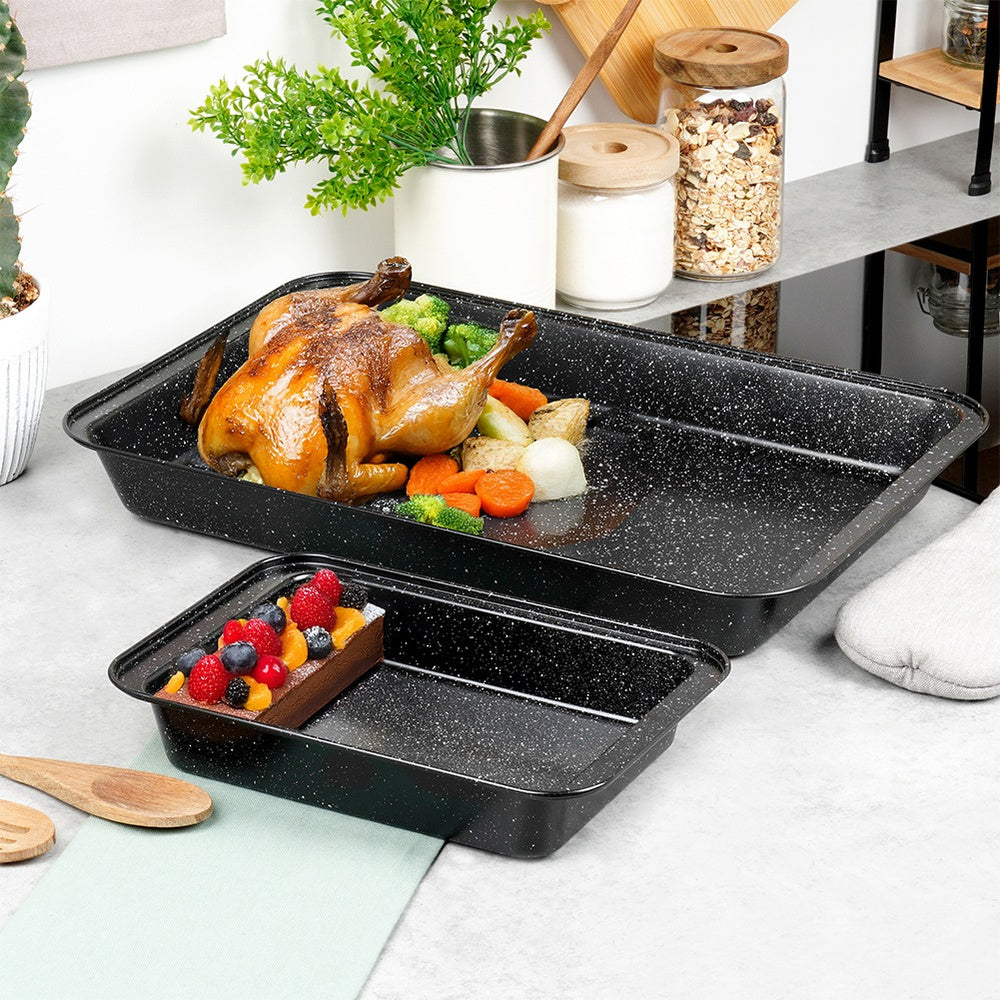 2x GRANITe Mold Pan Baking Sheet Meat Cake Packaging status original