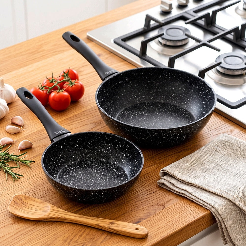 2x GRANITe frying pan for frying gas induction VILDE 20 28 cm Packaging status original