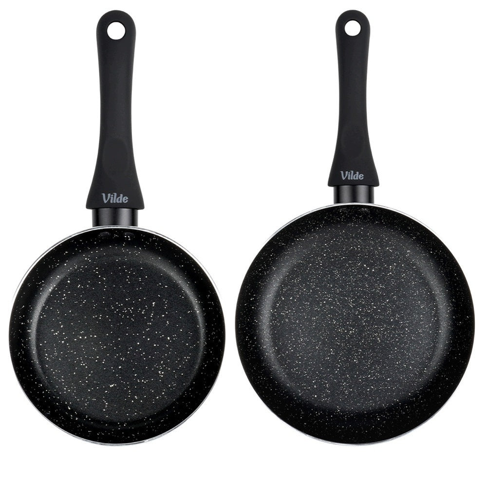 2x GRANITe frying pan for frying stewing pan set VILDE 16 20 cm Brand Vilde