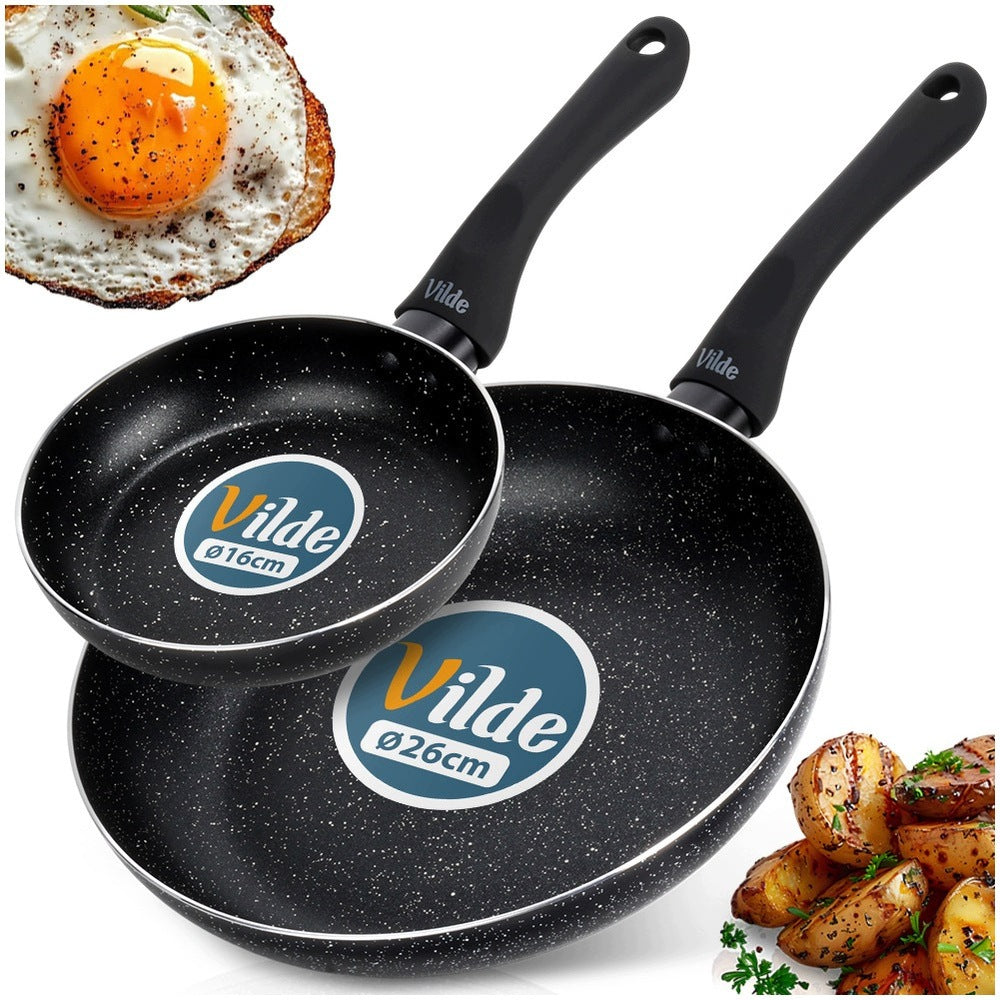 2x GRANITe frying pan for frying stewing pan set VILDE 16 26 cm