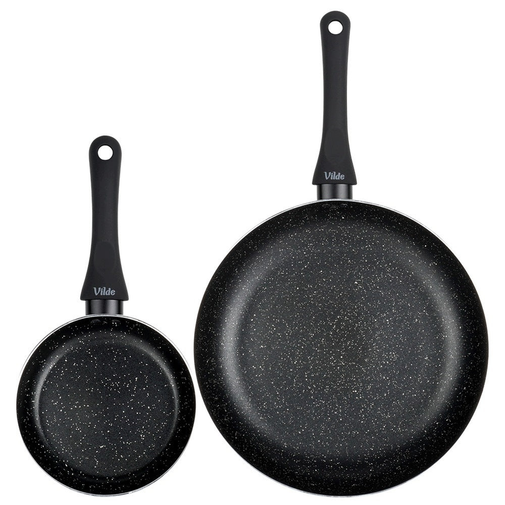2x GRANITe frying pan for frying stewing pan set VILDE 16 28 cm Brand Vilde