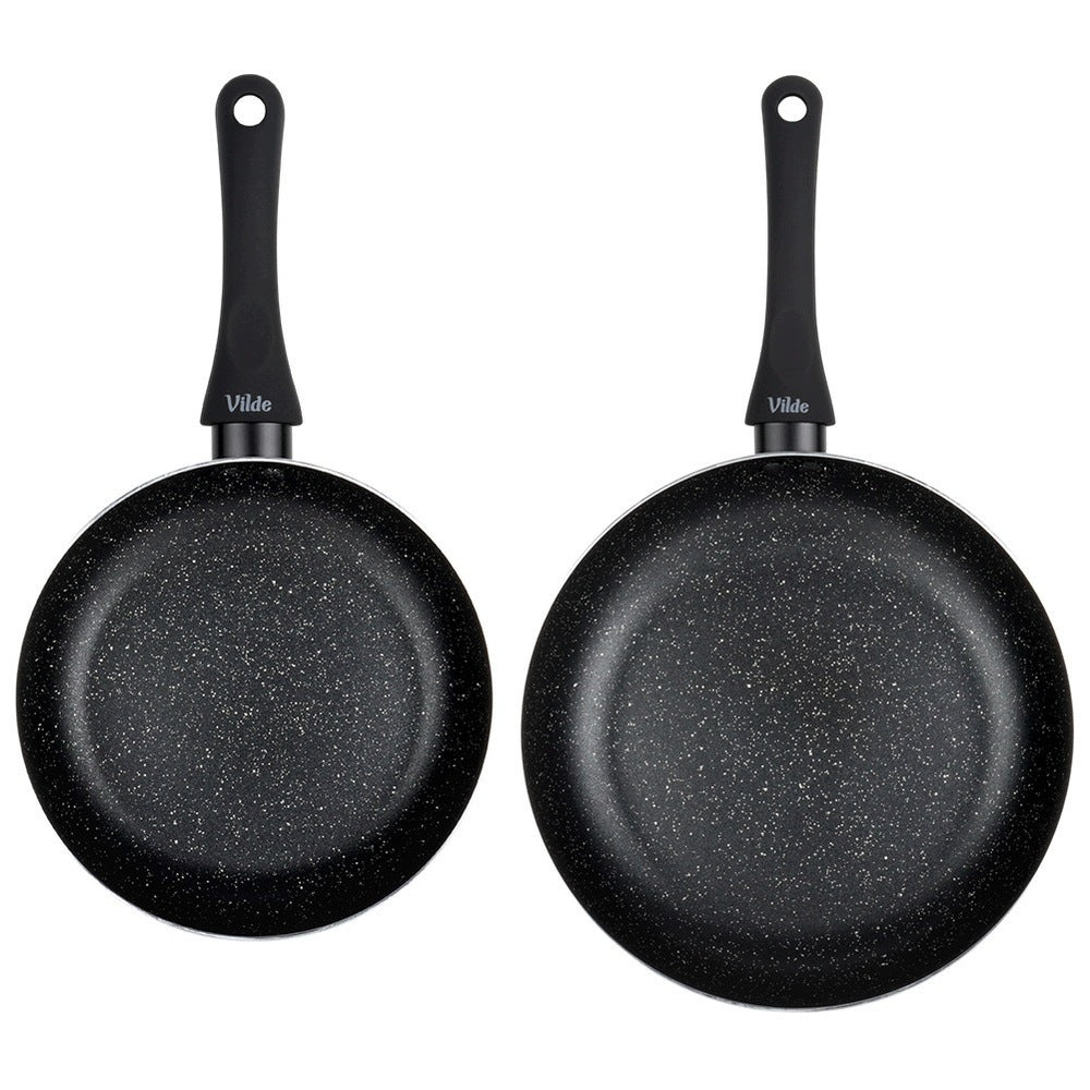 2x GRANITe frying pan for frying stewing pan set VILDE 20 26 cm Brand Vilde