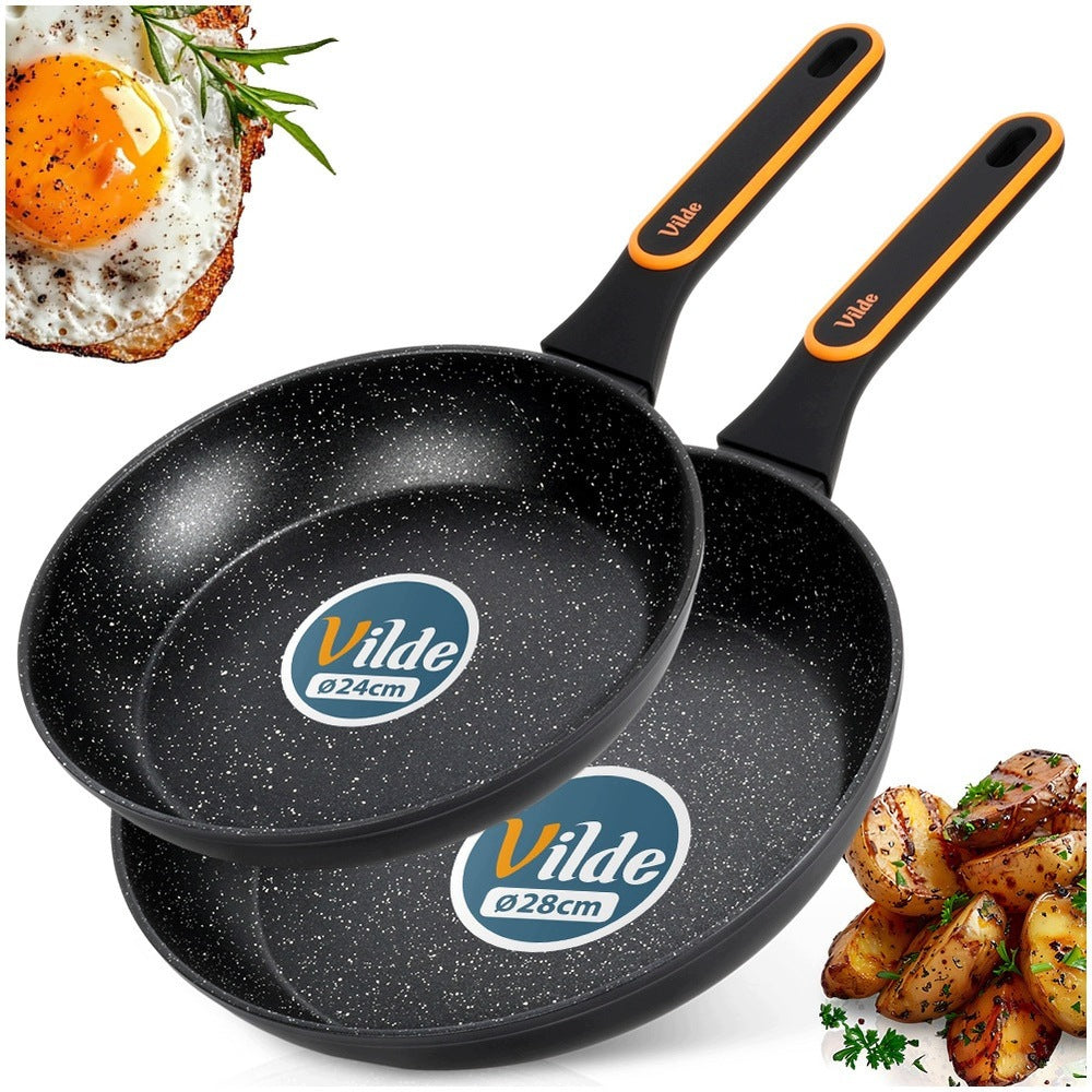 2x GRANITe frying pan for frying stewing pan set VILDE 24 28 cm