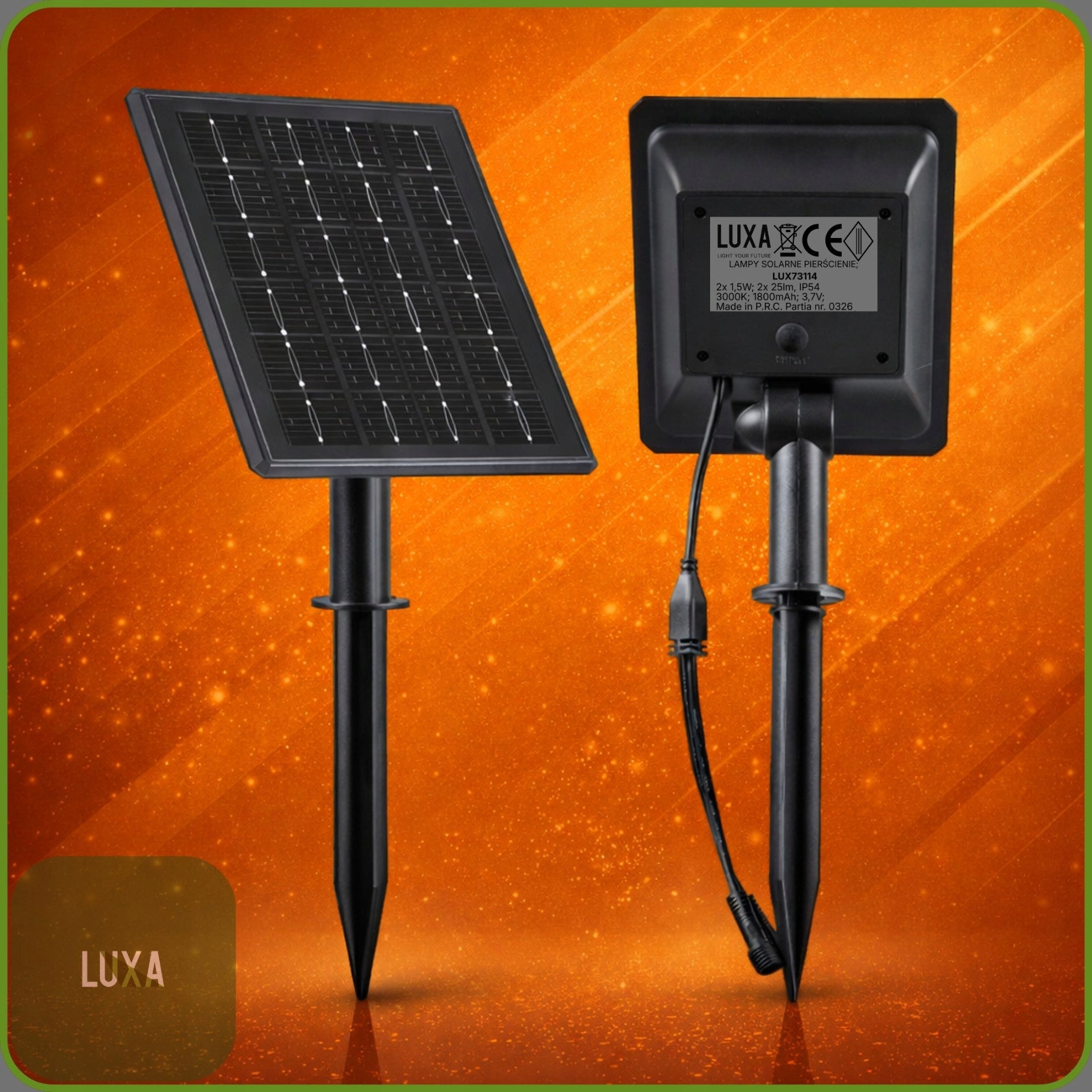 2x Garden Ball 30cm LED Rings Solar Heat Lamps SOLAR IP54 Number of light points 2