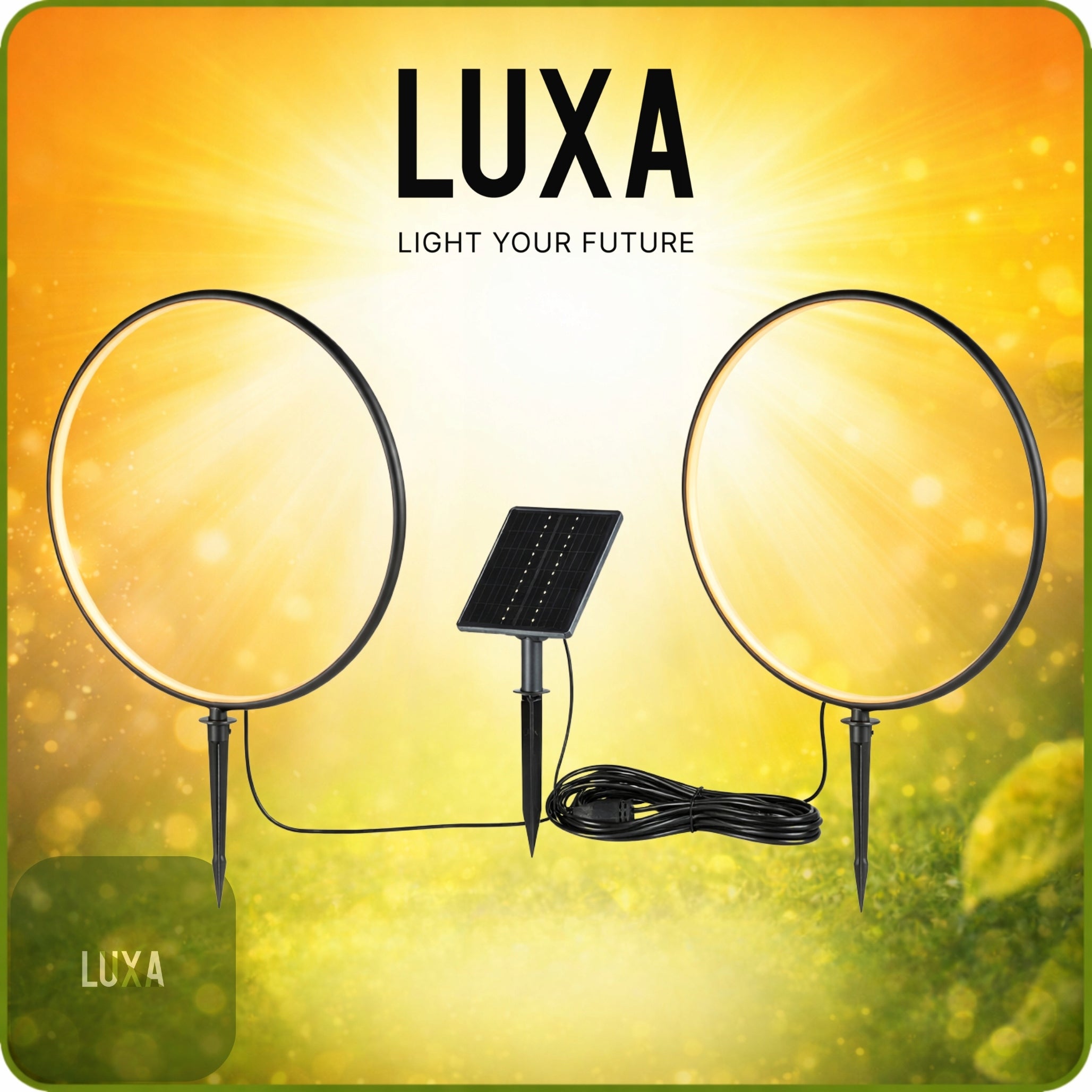 2x Garden Ball 30cm LED Rings Solar Heat Lamps SOLAR IP54 Product weight with unit packaging 1.5 kg