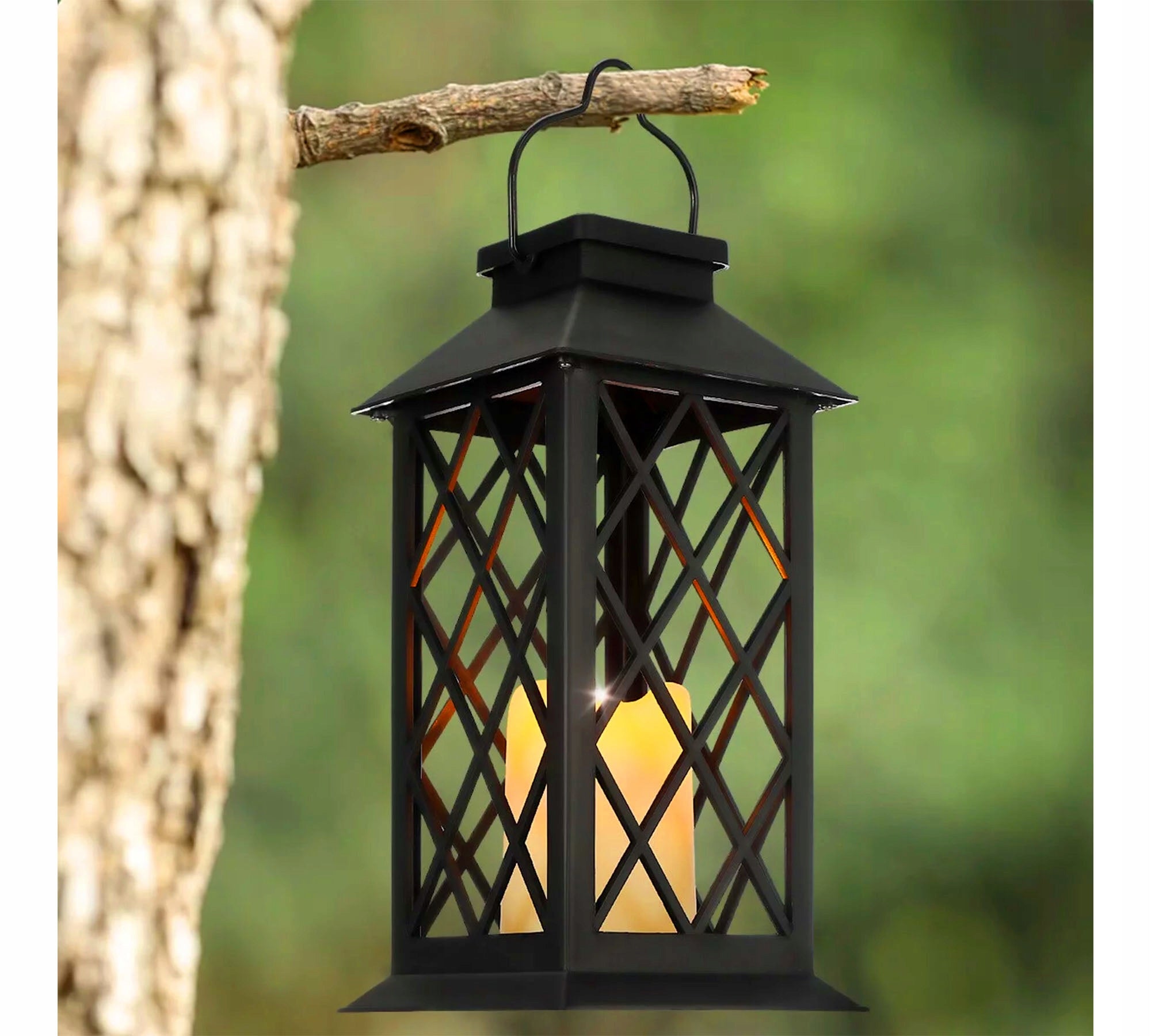 2x Garden Lantern LED SOLAR Lantern Snitch Brand LEDLUX